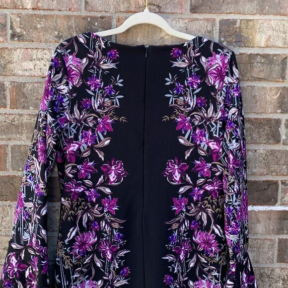 Take 50% OFF- INC International Concepts Floral Dress with Bishop Sleeves,Size-L - Picture 9 of 10